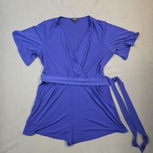 EXPRESS Royal Blue Shorts Jumpsuit Jumper Romper Womens Large 12-14 Pockets